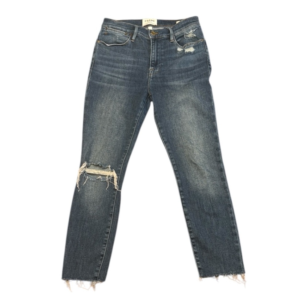 Frame Le High Skinny Distressed Jeans Size 27